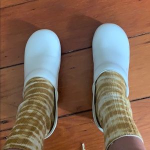 white DANSKO clogs